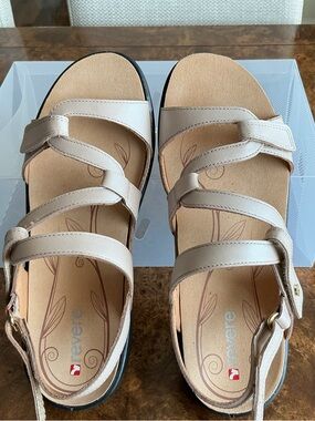 Reverse Beige Strappy Comfort Sandals
